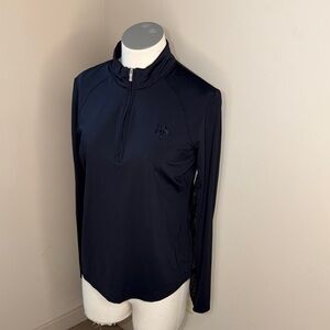 EUC SanSoleil Women's Black Quarter-Zip Top Small UPF